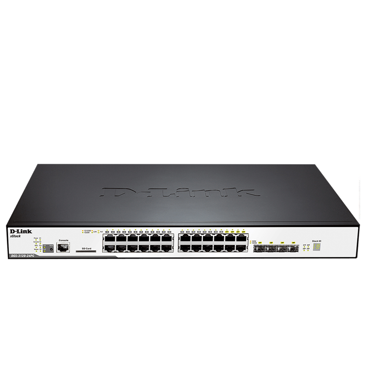 قیمت و خرید سوییچ شبکه 24 پورت کمبو + 4 پورت SFP با 24 پورت PoE دی لینک مدل DGS-3120-24PC | نت ران